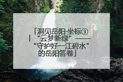 洞见岳阳·坐标③丨“云梦新绿”——“守护好一江碧水”的岳阳答卷