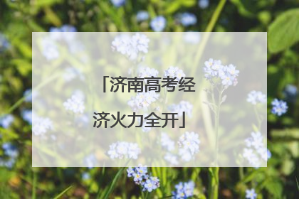 济南高考经济火力全开