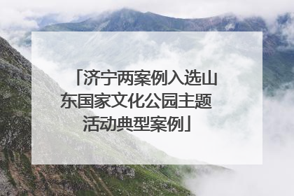 济宁两案例入选山东国家文化公园主题活动典型案例