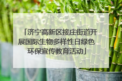济宁高新区接庄街道开展国际生物多样性日绿色环保宣传教育活动