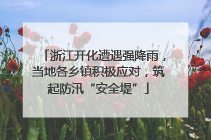 浙江开化遭遇强降雨，当地各乡镇积极应对，筑起防汛“安全堤”