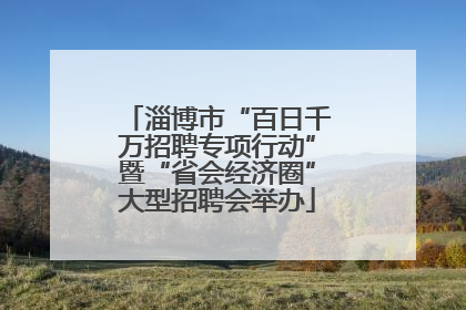 淄博市“百日千万招聘专项行动”暨“省会经济圈”大型招聘会举办