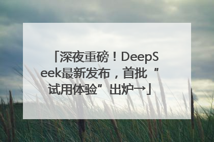 深夜重磅！DeepSeek最新发布，首批“试用体验”出炉→