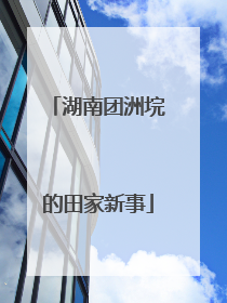湖南团洲垸的田家新事