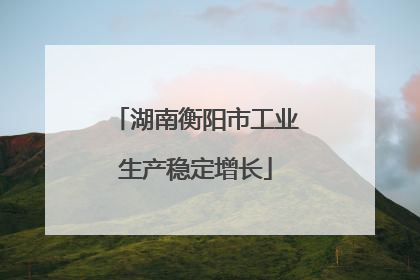 湖南衡阳市工业生产稳定增长