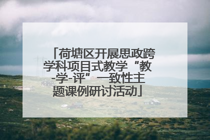 荷塘区开展思政跨学科项目式教学“教-学-评”一致性主题课例研讨活动