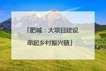 肥城：大项目建设串起乡村振兴链