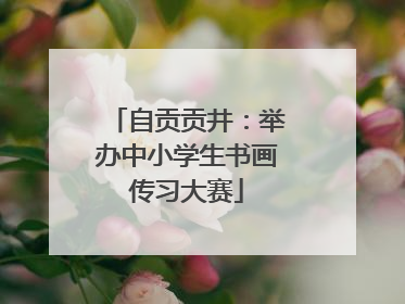 自贡贡井：举办中小学生书画传习大赛