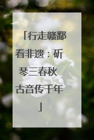行走赣鄱看非遗：斫琴三春秋 古音传千年
