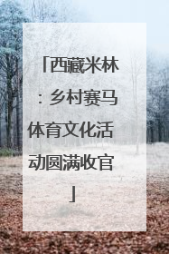 西藏米林：乡村赛马体育文化活动圆满收官