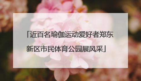 近百名瑜伽运动爱好者郑东新区市民体育公园展风采
