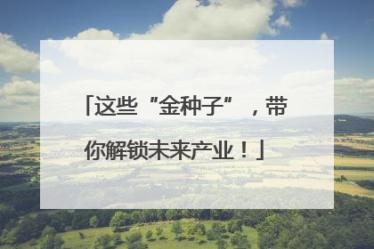 这些“金种子”，带你解锁未来产业！