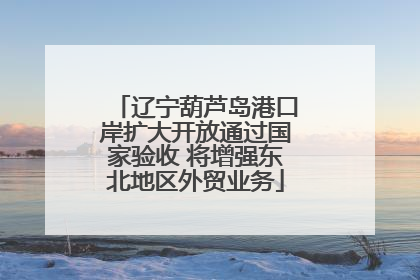 辽宁葫芦岛港口岸扩大开放通过国家验收 将增强东北地区外贸业务