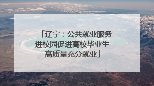 辽宁：公共就业服务进校园促进高校毕业生高质量充分就业