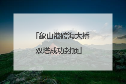 象山港跨海大桥双塔成功封顶