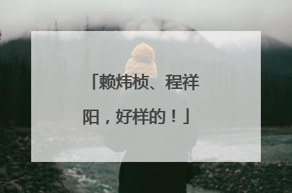 赖炜桢、程祥阳，好样的！