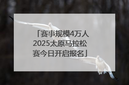 赛事规模4万人 2025太原马拉松赛今日开启报名