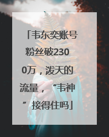 韦东奕账号粉丝破2300万，泼天的流量，“韦神”接得住吗