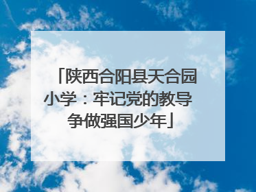 陕西合阳县天合园小学：牢记党的教导 争做强国少年
