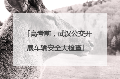 高考前，武汉公交开展车辆安全大检查