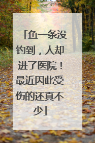 鱼一条没钓到，人却进了医院！最近因此受伤的还真不少