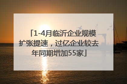 1-4月临沂企业规模扩张提速，过亿企业较去年同期增加55家