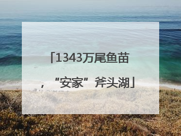 1343万尾鱼苗，“安家”斧头湖