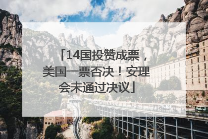 14国投赞成票，美国一票否决！安理会未通过决议