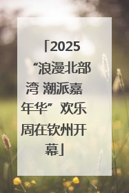 2025“浪漫北部湾 潮派嘉年华”欢乐周在钦州开幕