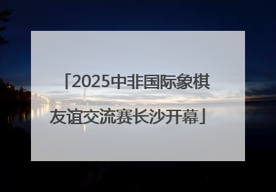 2025中非国际象棋友谊交流赛长沙开幕