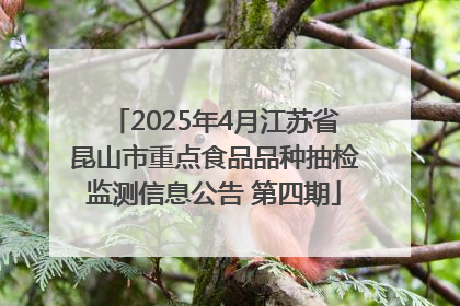 2025年4月江苏省昆山市重点食品品种抽检监测信息公告 第四期