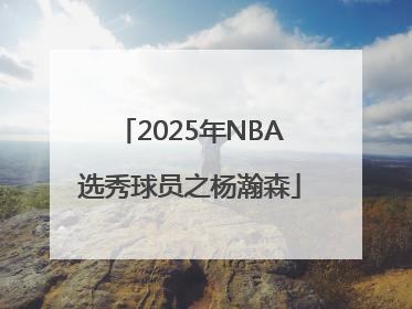 2025年NBA选秀球员之杨瀚森