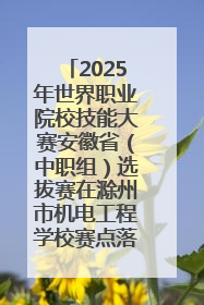 2025年世界职业院校技能大赛安徽省（中职组）选拔赛在滁州市机电工程学校赛点落下帷幕