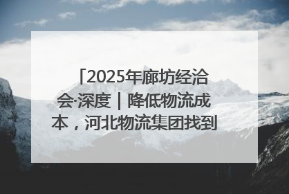 2025年廊坊经洽会·深度｜降低物流成本，河北物流集团找到一把“金钥匙”