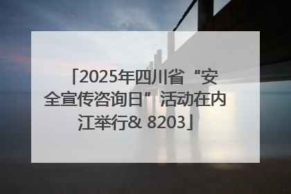 2025年四川省“安全宣传咨询日”活动在内江举行& 8203