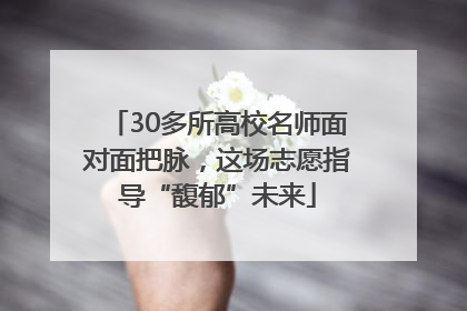30多所高校名师面对面把脉，这场志愿指导“馥郁”未来